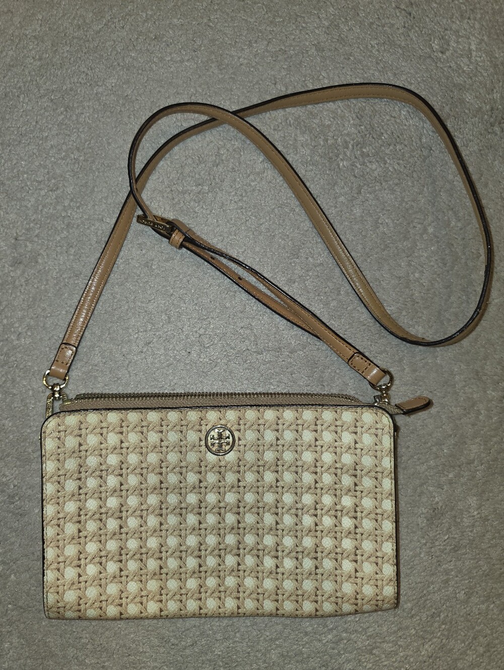 Tory Burch Woven Printed Crossbody Bag